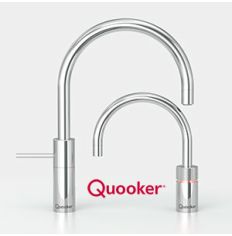 Quooker Nordic Round Mixer & Boiling Water Twintaps (polished chrome)