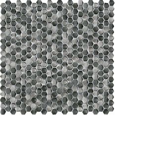 Porcelanosa Gravity Aluminium Hexagon Metal Titanium Mosaic 30.7 x 30.7cm