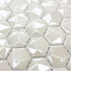 Honey Diamond White Glass Mosaics