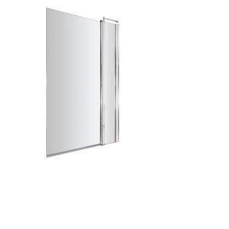 Koncept Straight Bath Screen with Square Edge & Extension Panel 1400 x 920mm