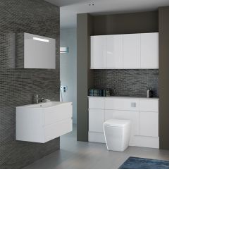 Mereway Segreto White Gloss Combination Bathroom