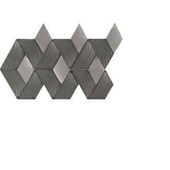 Porcelanosa Gravity Aluminium Braid Metal Titanium Mosaic 35.9 x 23.3cm