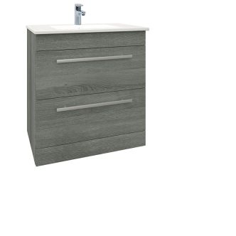 Purity Grey Ash 800mm Floor Standing Drawer Unit With Basin