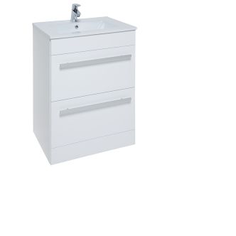 Purity White 600mm Drawer Unit With Basin