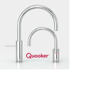 Quooker Nordic Round Mixer & Boiling Water Twintaps (polished chrome)