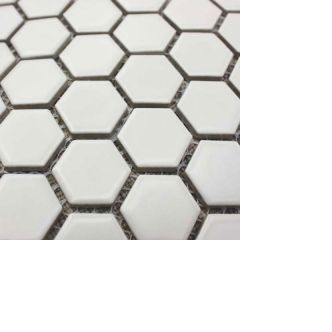 Shapes Matt White Hexagon Ceramic Mosaics