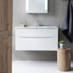 Crosswater Glide 100 Basin (pictured with Glide II 1000 Unit - not included)