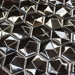 Honey Diamond Black Glass Mosaics