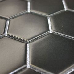 Panelo Black Matt Porcelain Mosaic Tile
