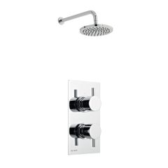 Plan Thermostatic Concealed Shower with Fixed Overhead Drencher