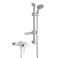 Plan Thermostatic Exposed Shower with Adjustable Slide Rail Kit 