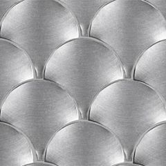Porcelanosa Gravity Aluminium Shell Metal Mosaic (detail)