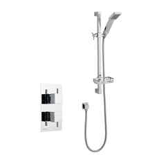Pure Thermostatic Concealed Shower with Adjustable Slide Rail Kit