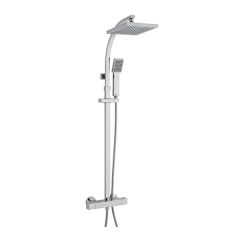 Pure Thermostatic Exposed Bar Shower with Overhead Drencher & Sliding Handset