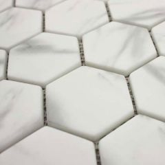 Ritz Carrara Hexagon Glass Mosaics