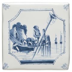 Winchester Classic Fisherman Delft Scene 12.7 x 12.7cm